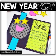 a new year writing craft for kids