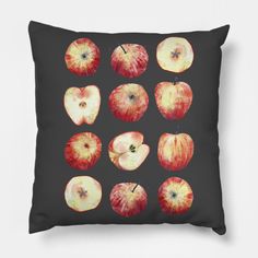 Watercolor painting of apples. -- Choose from our vast selection of throw pillows to match with your desired size to make the perfect custom pillow. Pick your favorite: Movies, TV Shows, Art, and so much more! Available in extra small, small, medium, large. For beds, couches/sofas, love seats, and chairs. Perfect for decoration. Cherry Pillow, Apple Pillow, Cherry Pillows, Apple Core Quilt, Apple Green Throw Pillows, Apple Fruit, Pillow Design, Sofa Couch, Custom Pillows