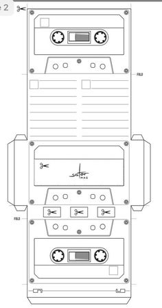 the diagram for an old school cassette player, with instructions to make it look like they are