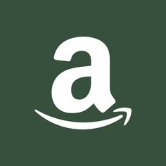 an amazon logo with the letter a in white on a dark green backgroud