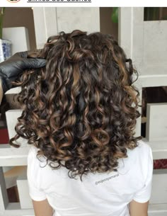 Dark Curly Hair, Brunette Hair With Highlights