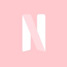 the letter n on a pink background