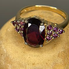 14kt Gold Rhodolite Garnet Ring Rhodolite Garnet Ring, Brooch Jewelry, Rhodolite Garnet, Garnet Rings, 14kt Gold, Red Gold, Womens Jewelry Rings, Garnet, Women Jewelry