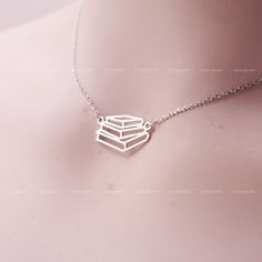 Book Necklace Diy, Book Core Necklaces, Personalized Bookish Necklace For Gift, Silver Music-themed Metal Necklace, Book Necklace, Christmas Wishlist, Secret Santa, Book Lovers Gifts, Book Gifts