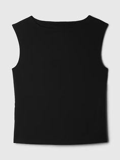 Modern Boatneck Top | Gap Gap Stretch Seamless Tops, Chic Sleeveless Tops By Gap, Chic Sleeveless Gap Tops, Everyday Sleeveless Tops With Minimal Stretch, Gap Seamless Summer Tops, Seamless Summer Tops For Work, Summer Workwear Seamless Tops, Gap Sleeveless Tops For Everyday Wear, Sleeveless Gap Tops For Everyday