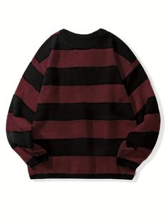 Preppy Retro Striped Pattern Knitted Sweater, Men's Casual Warm Slightly Stretch Crew Neck Pullover Sweater For Men Fall Winter - Temu Winter Essentials For Men, Pull Sweat, Plus Size Sweaters, Formal Dresses For Women, Mens Fall, Retro Stil, Womens Clothing Sizes, Cozy Knits, Outfit Casual