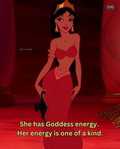 the princess from disney's animated movie, poca - poca and her energy is