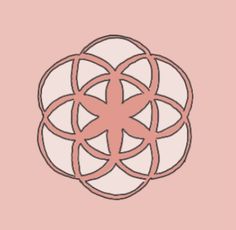 the flower of life symbol on a pink background