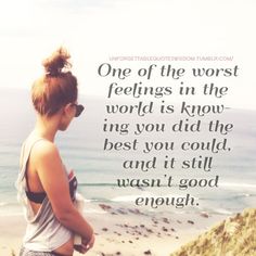 a woman standing on top of a beach next to the ocean with an inspirational quote