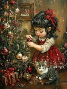 Vintage Cat Painting, Serene Scenery, Funny Happy Birthday Images, Christmas Tree With Snow, Christmas Cards Kids, Christmas Phone Wallpaper, Christian Pictures, Digital Creator