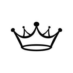 a black and white drawing of a crown