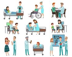 doctors and patients in the hospital