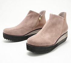 Experience all-day comfort in these wedge ankle boots. This sporty style adds the perfect finishing touch to casual ensembles. From Antelope. Wedge Ankle Boots, Leather Wedges, Sporty Style, Fashion Shoes, Leather Upper, Ankle Boots, Shoe Boots, Wedges, Boots