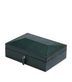 WOLF Vegan Leather 10-Piece Watch Box | Harrods US Mens Accessories Box, Man Jewelry Box Storage, Personalised Watch Box, Stirling Moss, Leather Watch Box, British Racing Green, Racing Green, Watch Winder, Green Collection