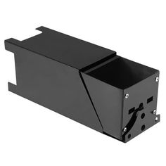 an image of a black box for electronic equipment on a white background with clippings