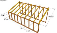 the framing for a shed with measurements