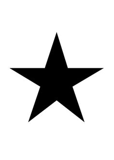 a black star on a white background