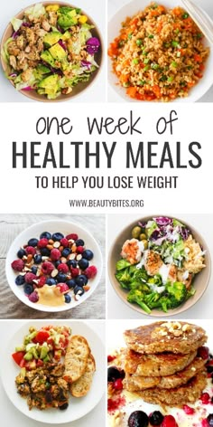 One Week Clean Eating Meal Plan _ Healthy Recipes & Low Carb Meals Free Healthy Meal Plans, Healthy Recipes For Breakfast, Week Of Healthy Meals, Healthy Meal Plan, Low Carb Meals, Eating Challenge, Healthy Recipes Clean, Clean Eating Challenge, Clean Eating Meal Plan