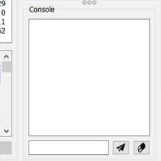 an image of a computer screen with the text console highlighted in black and white