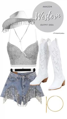 Beyonce Party Outfit, Cowboy Themed Outfit Woman, Space Cowgirl Outfit Ideas, Cowgirl Rave Outfit Western, Wild West Party Outfit College, Diamonds And Disco Theme Outfits, Cowgirl 21 Birthday Party Outfit, Beyonce Cowboy Outfit, Beyoncé Country Outfit