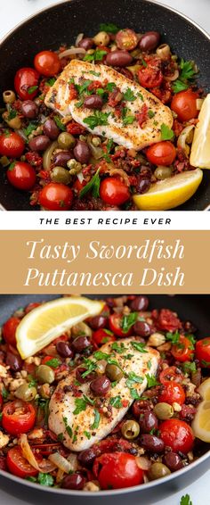 Image for Tasty Swordfish Puttanesca Dish