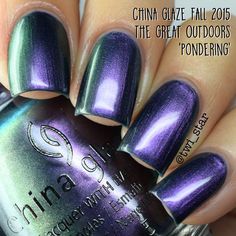 China Glaze The Great Outdoors Fall 2015 Pondering Funky Fingers, Glaze Nail Polish, Bare Nails, China Glaze Nail Polish, Nail Hardener, China Clay, About China, Nail Polish Art, Nail Polish Swatches