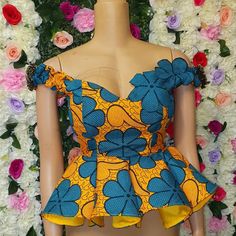 Bustier Peplum Top, Chitenge Tops For Ladies, African Dress Patterns, Patterns African, African Head Dress