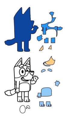 an image of a cartoon character with different shapes