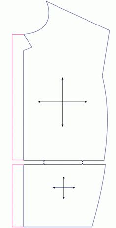 the front and back side of a sewing pattern for a dress with an inverted design