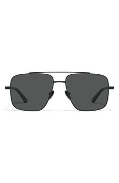 Take in the sunny skies with these modern aviator sunglasses made from polished metal for a sturdy design that keeps up with your on-the-go life. 52mm lens width; 16mm bridge width; 150mm temple length 100% UV protection Adjustable nonslip nose pads Metal Imported Mens Eyewear, Aviator Sunglasses, Eyewear Sunglasses, Uv Protection, Sunnies, Temple, Bridge, Nordstrom, Sunglasses