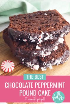 the best chocolate peppermint pound cake recipe is easy to make and so delicious