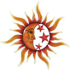 30.5” large metal sun and moon wall art decor, perfect for indoor or outdoor use, ideal for enhancing living rooms, farmhouse styles, gardens, patios, and yards. One Allium Way® | One Allium Way® 30.5” Large Sun & Moon Sculpture for Indoor Outdoor, Metal in Red | 30.5" H X 30.5" W X 0.1" D | Wayfair Metal Sun Wall Art, Living Rooms Farmhouse, Moon Sculpture, Sun Wall Hanging, Farmhouse Yard, Moon Wall Decor, Patio Office, Sun Wall Decor, Sun Wall Art