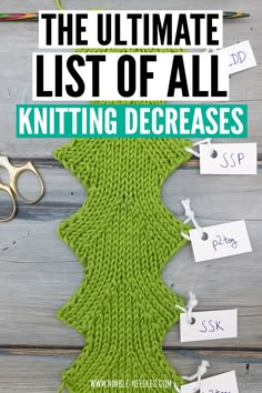 the ultimate list of all knitting ideas for beginners and knitter's alike