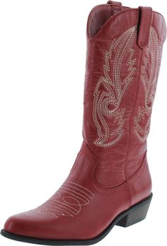 PRICES MAY VARY. 100% Synthetic Rubber sole I Love Boots, Ked Boots, Red Cowboy Boots Outfit, Senior Portrait Outfits, Red Cowgirl Boots, Leather Boots For Women, Cowboy Boots For Women, Cowgirl Boots Outfit, Red Cowboy Boots