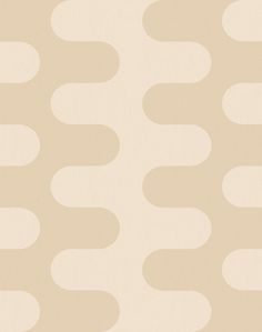 a beige and white wallpaper with wavy shapes