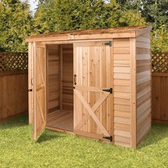 Cedarshed - Lean To Bayside - Shingles Roof Lean To Storage, Tiny Shed, Storage Sheds For Sale, Backyard Renovation, Cedar Shingle Roof, Cedar Roof, Lean To Shed, Wood Storage Sheds