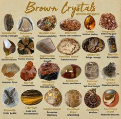 Focus Crystals, Colour Descriptions, Energy Stones Crystal Healing, Crystal Knowledge, Brown Gemstones, Crystal Shops, Crystal Identification, Raw Gemstones Rocks, Brown Crystals