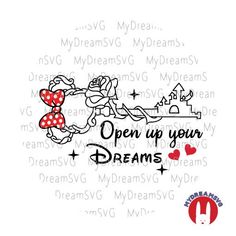 an open up your dreams machine embroidery design