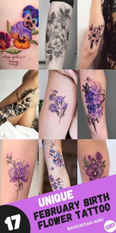 the different tattoos on each arm and leg are shown in this collage with text that reads