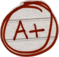 a red and white circle with the letter a in it