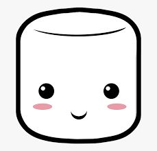 a white cup with pink cheeks and eyes on it's face, which is drawn in