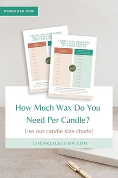 how much wax do you need to use for candle candles? - free printable