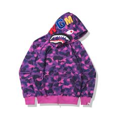 Bape Shark Head Pattern Camouflage Hoodie Purple Brand: Bape Sizes: S, M, L, Xl, Xxl If You Like Bape Brand Clothing As Well, Enter To My Closet, The Photos Of My Colset Are All Real Shots. All Clothes In The Closet Are Brand New, Unworn, With Original Tags And Bags. Couple Streetwear, Hip Hop Mode, Bape Hoodie, Shark Hoodie, Camouflage Hoodie, Camo Shirts, Streetwear Men, Mens Fashion Fall, Casual Cardigans