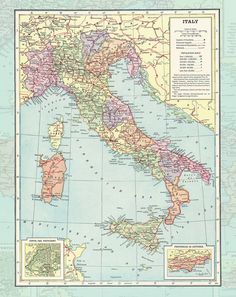 a map of italy showing the major cities