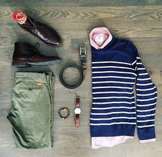 Piti Uomo, Mens Clothing Ideas, Green Dress Pants, Outfits Hombre, Dad Fashion, Mens Fashion Inspiration, Stripe Outfits, Outfit Grid, Spring Fashion Outfits