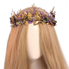 PRICES MAY VARY. Unique Design: traditional and classic designs from ancient Greece up to the contemporary fairy culture are incorporated into the headpiece designs. sturdy Materials: these elf crowns are made of high-quality artificial leaves and flowers with metal frames and galss rhinestone, which ensure long-lasting use and comfort. Craftsmanship: each handmade fairy corwn in this collection is crafted by professional designers, making them unique and of higher quality than mass-produced acc Princess Fantasy Aesthetic, Goblincore Wedding, Carnival Photo Props, Medieval Forest, Woodland Fairy Crown, Woodland Princess, Elf Crown, Halloween Photo Props, Princess Vibe