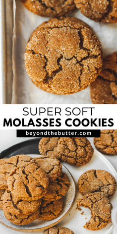 the best soft molasse cookies recipe is made with only 3 ingredients, and it's so good to eat