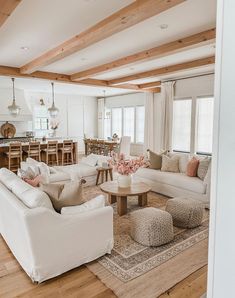 the living room is clean and ready for guests to use it as a dining area