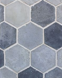 an image of hexagonal tiles that look like they are made out of cement