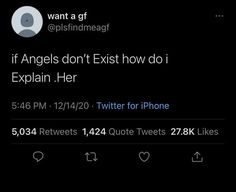 an iphone screen with the text if angels don't exit how do i explain her?